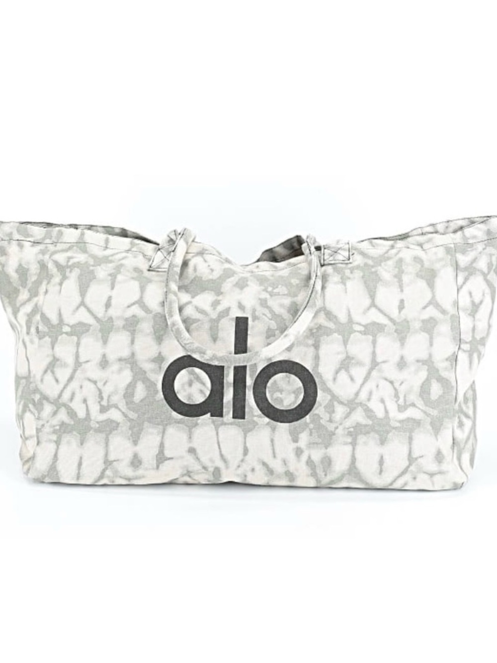 Alo Gray Tie-Dye Canvas Tote Bag